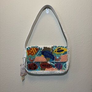 Viral Beaded Fish Purse NWT